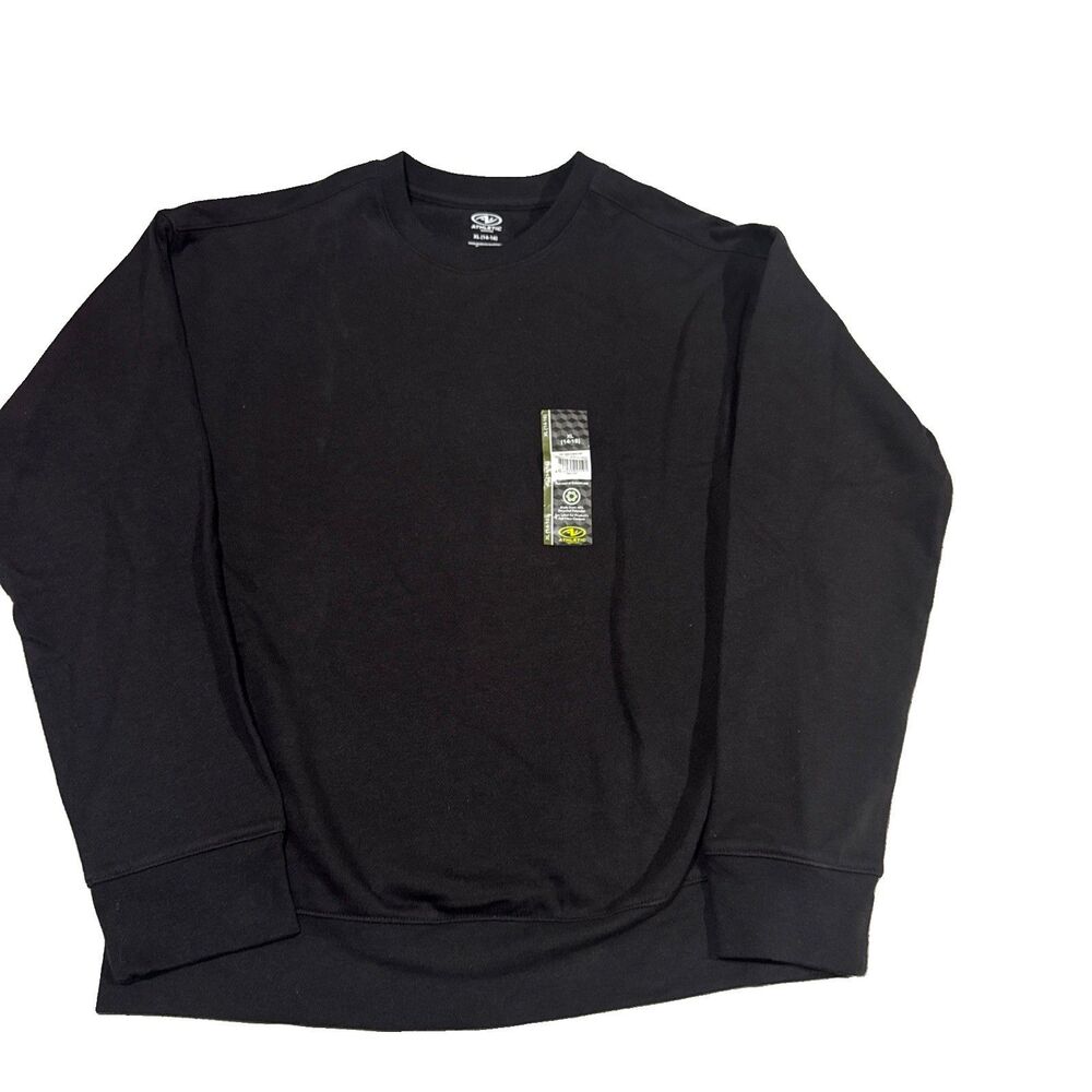 Athletic Works Boy's XL 14-16 Sweatshirt Black Long Sleeve NEW